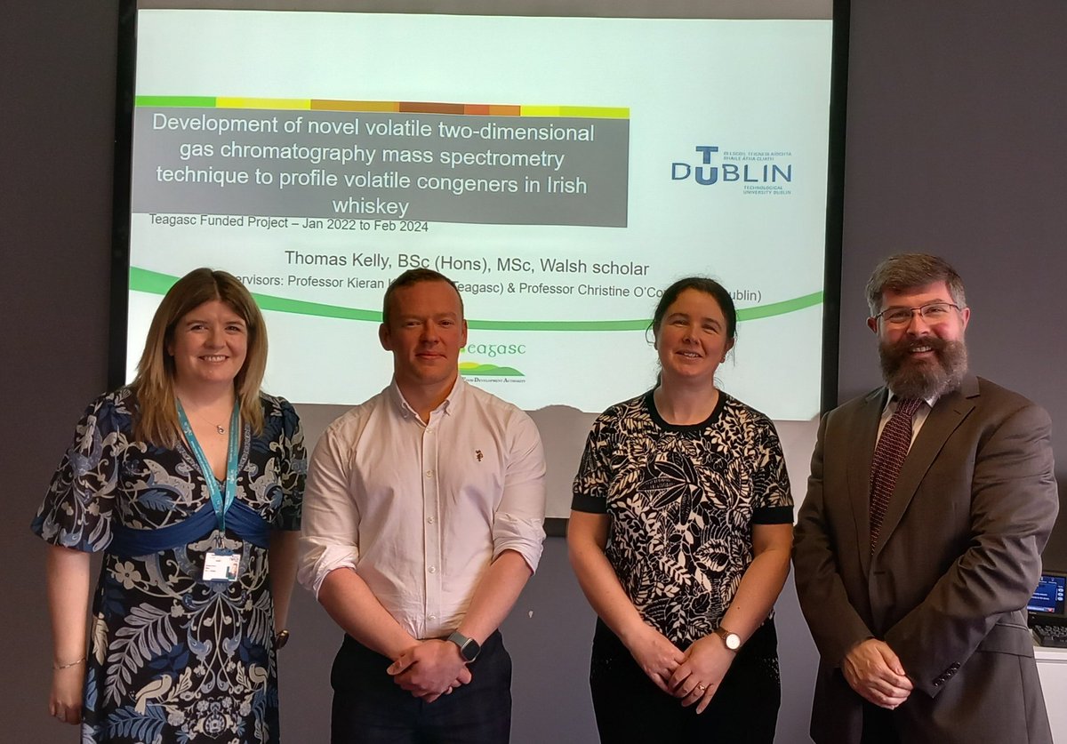 Christine O'Connor (@profcoconnor) on Twitter photo Congratulations to Thomas Kelly on successfully defending his MPhil today on novel 2D GCMS for profiling congeners in Irish Whiskey. Supervised by Prof Kieran Kilcawley and I. #IrishWhiskey #CongenerAnalysis <a href="/teagasc/">Teagasc</a> <a href="/FSEH_TUDublin/">FSEH_TUDublin</a> <a href="/WeAreTUDublin/">TU Dublin / OT Baile Átha Cliath</a> Congratulations to Thomas Kelly on successfully defending his MPhil today on novel 2D GCMS for profiling congeners in Irish Whiskey. Supervised by Prof Kieran Kilcawley and I. #IrishWhiskey #CongenerAnalysis <a href="/teagasc/">Teagasc</a> <a href="/FSEH_TUDublin/">FSEH_TUDublin</a> <a href="/WeAreTUDublin/">TU Dublin / OT Baile Átha Cliath</a>