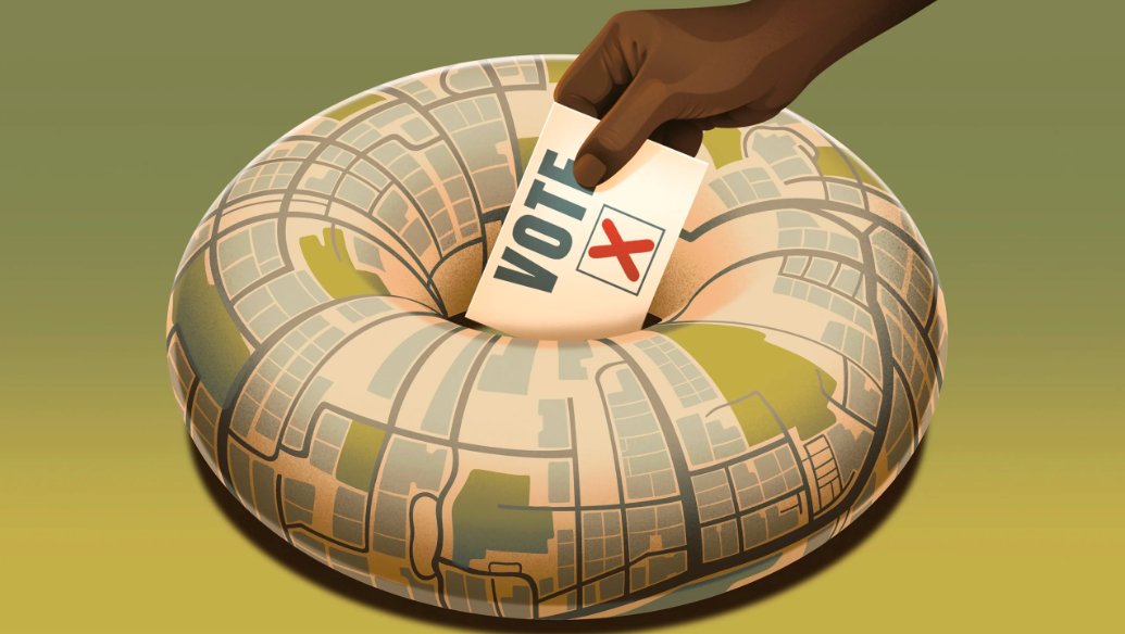 ☑️ SFI's @masonporter and his students are using tools from topology to track the locations of #VotingDeserts. In a study soon to be published in @TheSIAMNews, they shed light on long travel + wait times that hinder poll access. Read on @QuantaMagazine 👉 ow.ly/VI5350RexFw