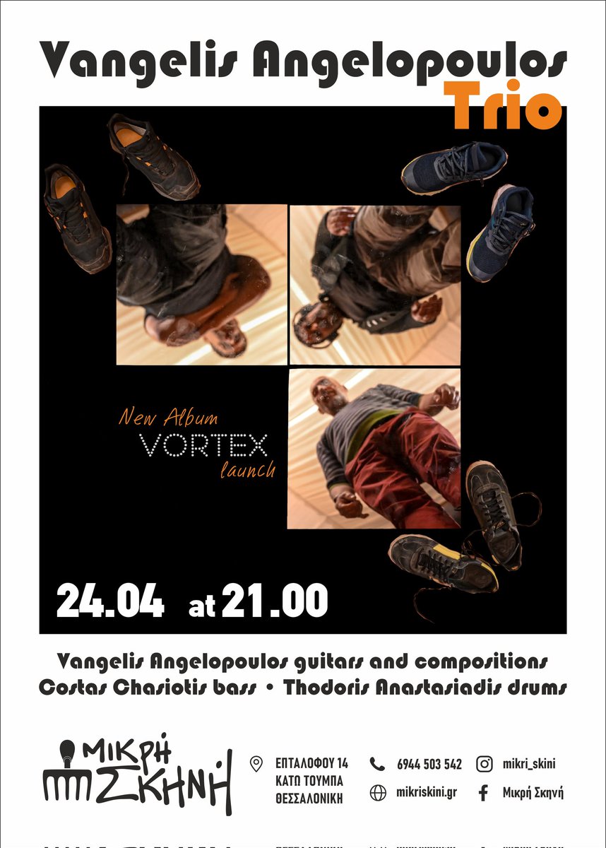 VangelisAngelo2's tweet photo. Vangelis Angelopoulos Trio live at mikri skini 
#skg #live #original #funk #jazz #fusion #music

Come and join our new project 
#new #album #launch 
#VORTEX https://t.co/xCn4NFWLpx