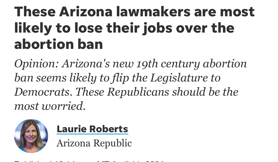 We agree, these are most vulnerable Republicans in the Arizona legislature. Thats why we have our sights set on defeating them in November. We will elect a Democratic majority for the first time since 1966. 🧵 on who we’re challenging: