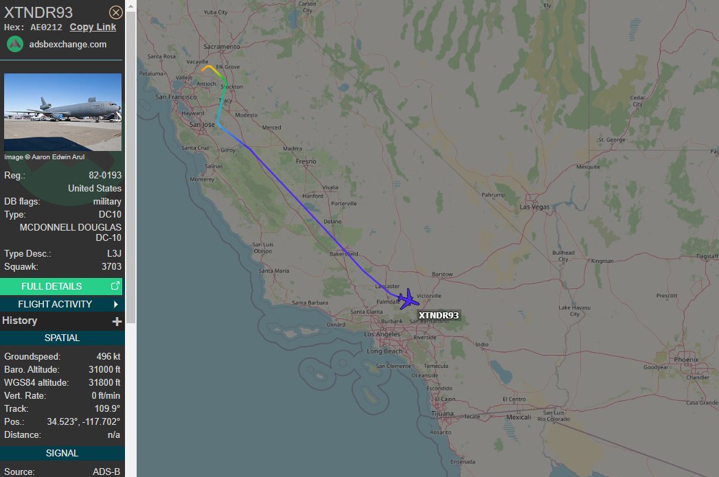 KC-10A 82-0193 as Xtndr-93 is headed to the boneyard at Davis Monthan this afternoon. 193 is the 3rd aircraft to be retired this year leaving 11 left in the actively flying fleet. 🫡