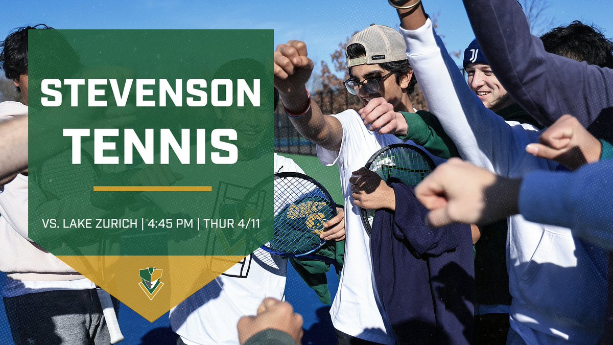 The Patriots are in action on the courts tonight, 4/11 against Lake Zurich. Matches will begin at 4:45 pm on the tennis courts at VHAC. @shspatriot @stevensonhs #patriotpride