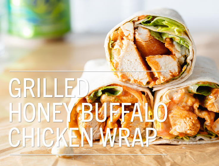 Grilled Honey Buffalo Chicken Wrap. Comes with a side of sass. lundsandbyerlys.com/grilled-honey-…