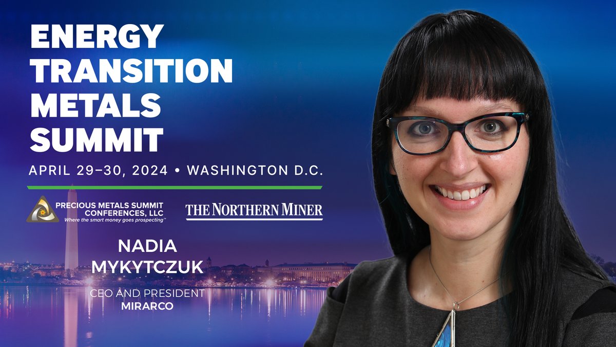 The Northern Miner (@northernminer) on Twitter photo Thrilled to welcome Dr. <a href="/NMykytczuk/">Dr. Nadia Mykytczuk 🇺🇦</a> as a keynote at our #ETMS2024, Apr 29-30, 2024 in Washington DC! Discover her pioneering work in sustainable mining.
Learn more here: events.northernminer.com/energy-transit…
Register here: events.northernminer.com/canadian-minin…
#mining #miningnews <a href="/mirarco1/">MIRARCO</a> Thrilled to welcome Dr. <a href="/NMykytczuk/">Dr. Nadia Mykytczuk 🇺🇦</a> as a keynote at our #ETMS2024, Apr 29-30, 2024 in Washington DC! Discover her pioneering work in sustainable mining.
Learn more here: events.northernminer.com/energy-transit…
Register here: events.northernminer.com/canadian-minin…
#mining #miningnews <a href="/mirarco1/">MIRARCO</a>