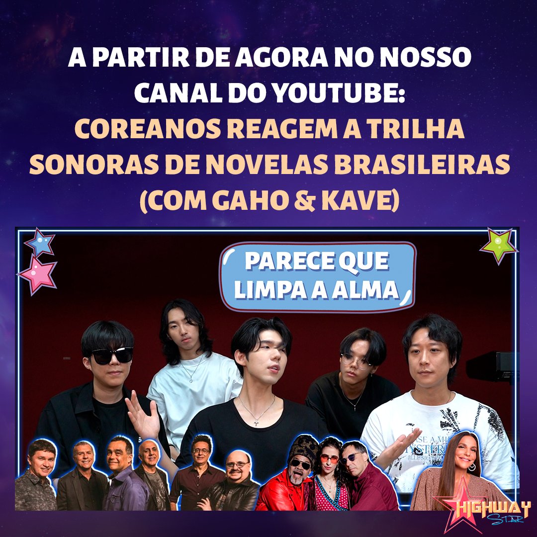 VÍDEO NOVO NO CANAL! Chamamos o Gaho e a banda KAVE para reagir a letras de músicas que foram trilhas sonoras de novelas 🇧🇷 📺Vídeo completo disponível no meu canal: youtu.be/bslRfOJ09bQ