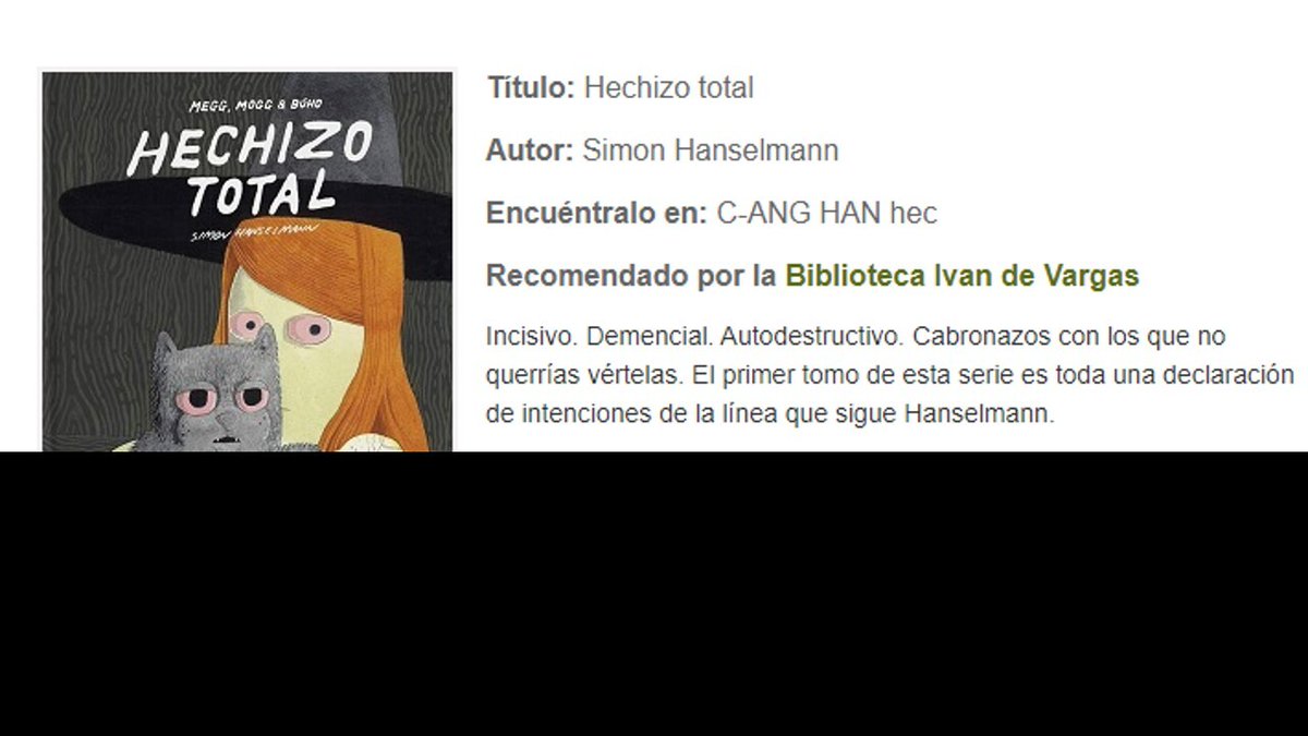 Hoy os #bpmRecomendamos leer 'Hechizo total' de Simon Hanselmann, cómic editado por @f__pimentel Lee la reseña completa, escrita por la #bpmIvanDeVargas 👉 informate.madrid.es/njfro1 @JMDCentro #RecomendacionesLiterarias