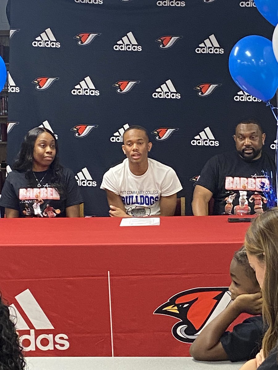 Congratulations to Amaree Barber for his signing to play basketball at Pitt Community Go CARDS