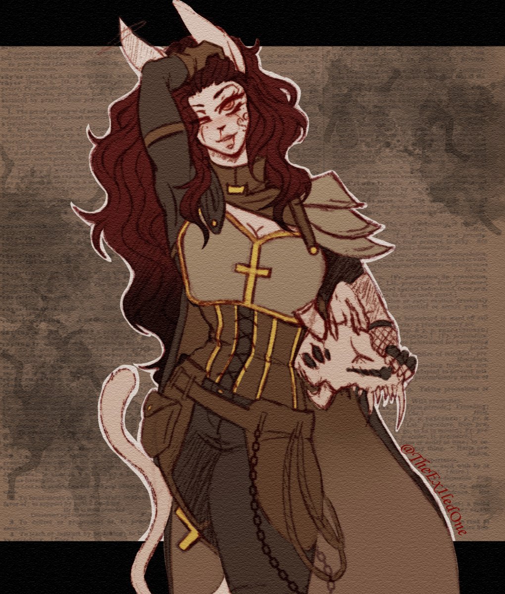 TheEx1ledOne's tweet photo. Your fc/pc was invited to a very fancy party, what are they wearing?

Lilith has zero fashion sense. Something edgy and practical?
#Leopard #Anthroart #darkaesthetic #ArtistOnTwitter  #victorian #vintagestyle #furryfandom #furryartist #furry #furryart #goth #hunter #steamunk #hot https://t.co/XHlExt71yv