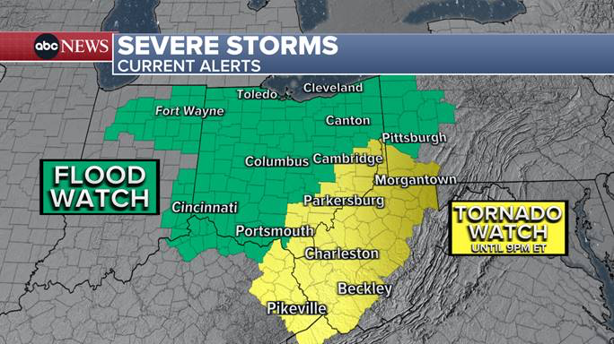 Tornado Watch issued for the Upper Ohio Valley