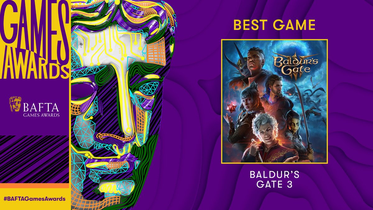 Baldur’s Gate 3 takes home 5 awards across Narrative, Music, Performer in a Supporting Role, Best Game, and the Player’s Choice award at the #BAFTAGamesAwards! We are so proud of our entire team - none of this would have been possible without their hard work and dedication!