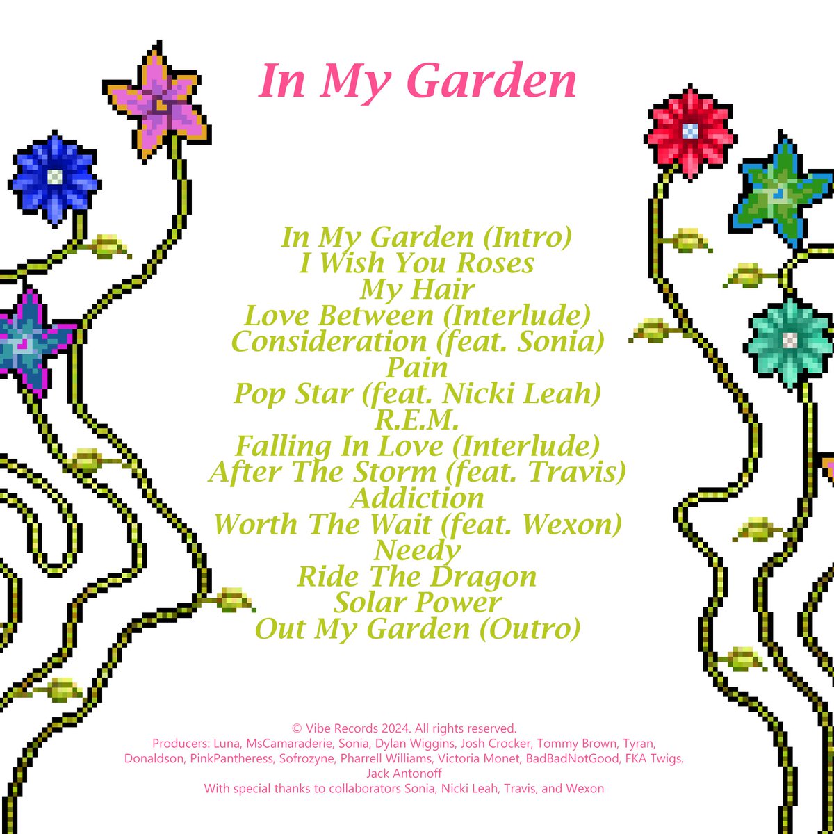 "In My Garden" 💐

The second album by Luna out now!

Enter my garden below...💗
lunaslovers.wixsite.com/luna/inmygarden