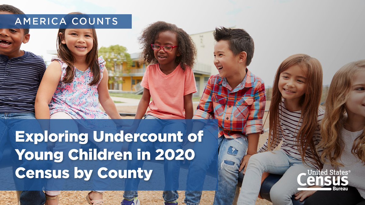 New county-level analysis of the undercount of young children in the #2020Census shows a substantial number were clustered along the West Coast, South, and Southwest, particularly in the border regions of Arizona, California, and Texas.

👉 census.gov/library/storie…

#AmericaCounts