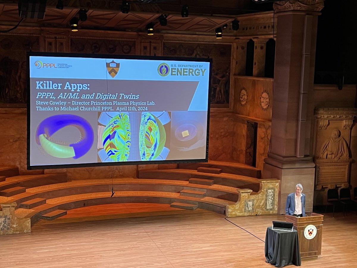 Today, leaders from the region and beyond — including PPPL Lab Director Steve Cowley — are at #PrincetonU to discuss AI applications in health, finance, sustainable energy and technology, as well as the implications of AI for society. Follow along #NJAISummit.