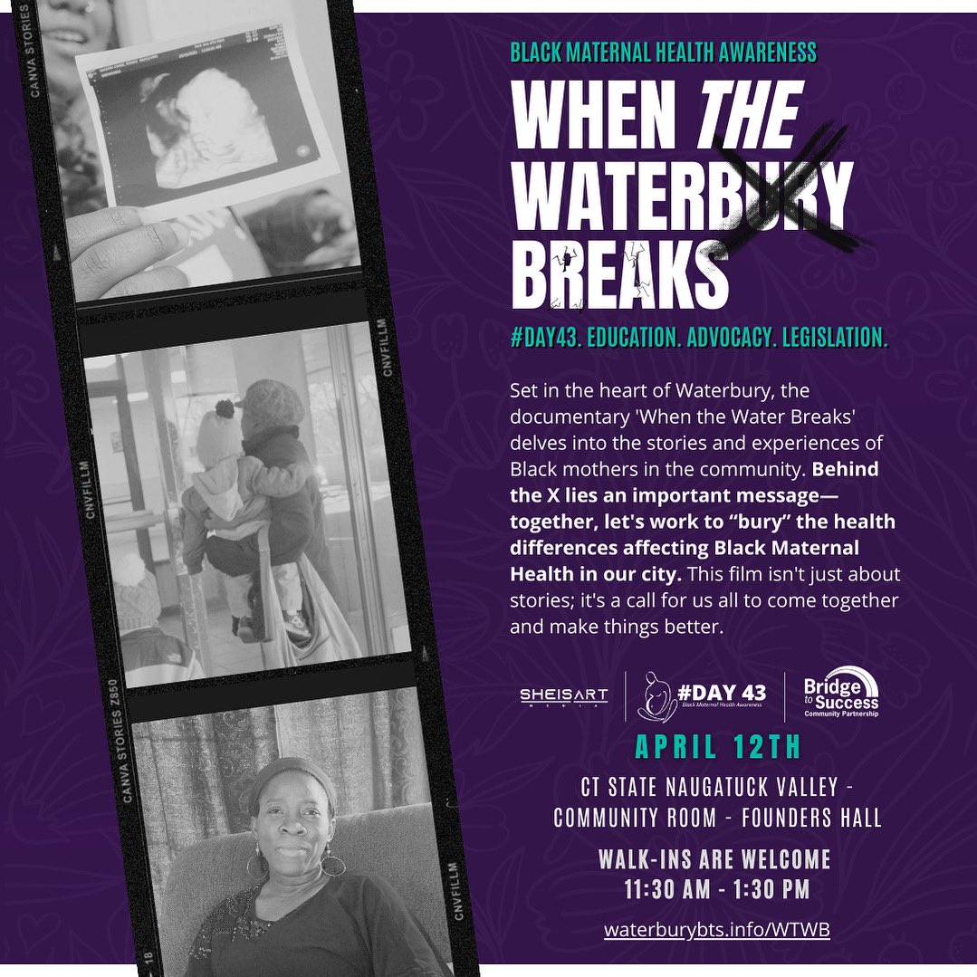 🎬 Get ready for the encore! 🌟 "When the Water Breaks" returns for a second screening by popular demand! Dive into this powerful documentary uncovering the realities of maternal health. Reserve your spot now: waterburybts.info/WTWB #MaternalHealth #DocumentaryScreening