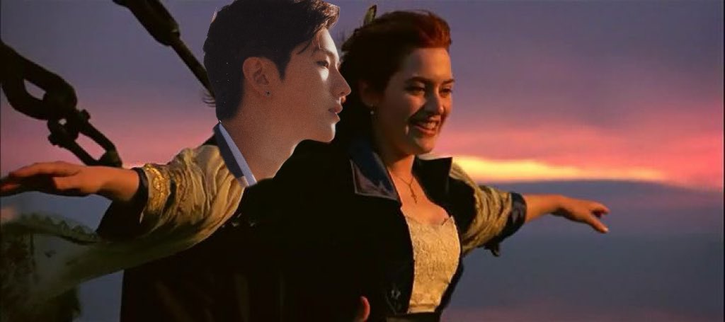 Rose : … I’m flying !! Kihyun DiCaprio : Absolutely, my love. I'll hold you tight as we soar through the sky together.