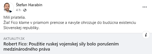 Ještě aby se proti Ficovi zradikalizovalo těch 12 % voličů Harabina a nebude vědět, kde mu hlava stojí. :)