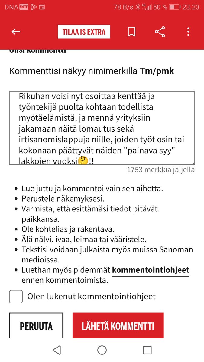 Riittäisikö Riku Aallolla kantti ja oikea solidaarisuus tähän...
Epäilen🤔!!