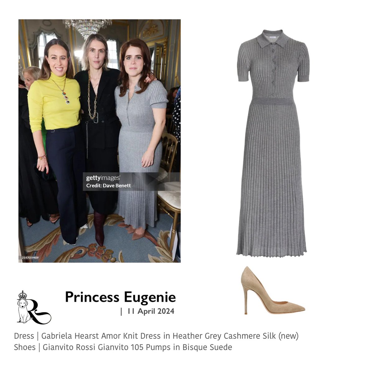 Princess Eugenie has been busy today! Here she is pictured with Princess Nina of Greece and Denmark and Gabriela Hearst, as she attended a reception and panel discussion on the fashion industry's commitment to sustainability. The event was co-hosted by the United States'…