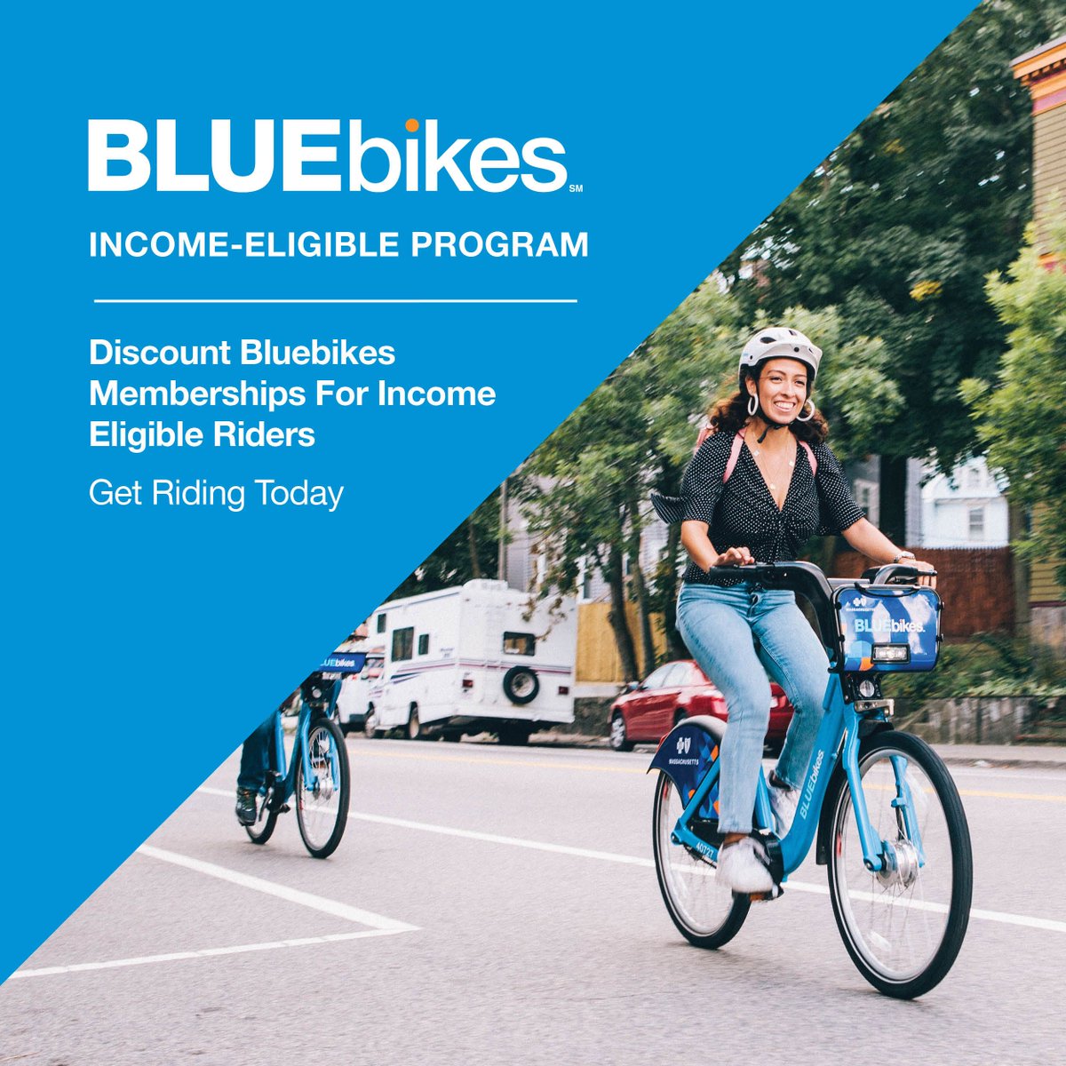 Reduced @RideBluebikes memberships are available to anyone who participates in a public assistance program like: SNAP, LIHEAP, MassHealth, or Public Housing. To sign up or learn more visit: bluebikes.com/pricing/income…