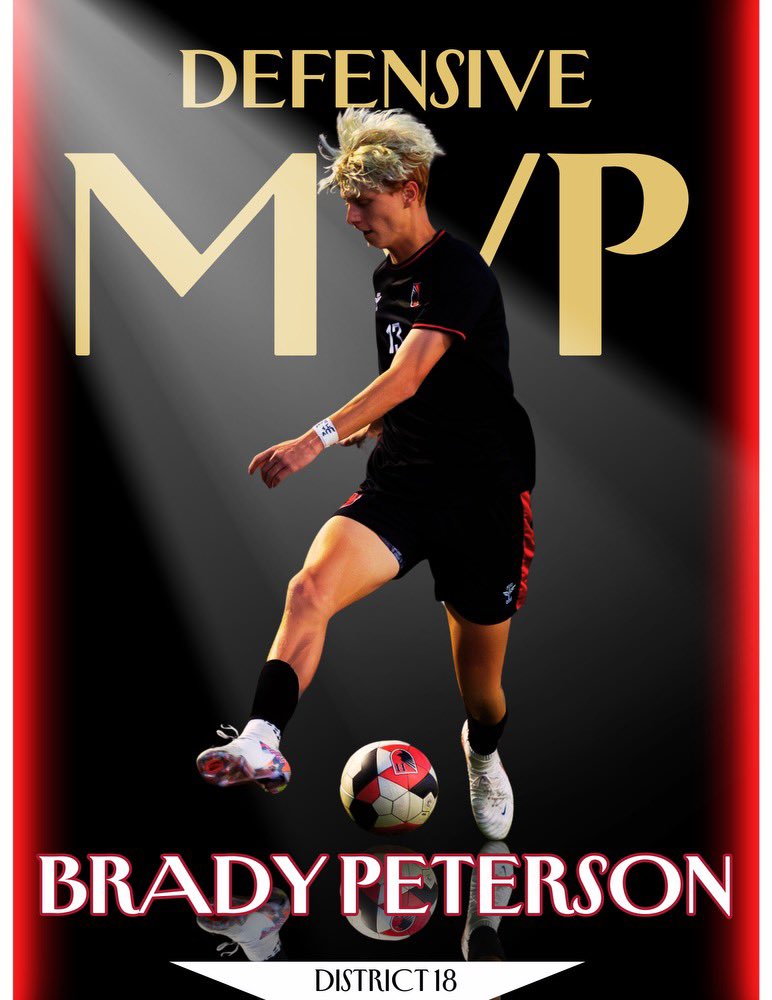 Congratulations to <a href="/bbradypetersonn/">Brady Peterson</a> for being named BACK-to-BACK District 18-AAAA Defensive Player of the Year!