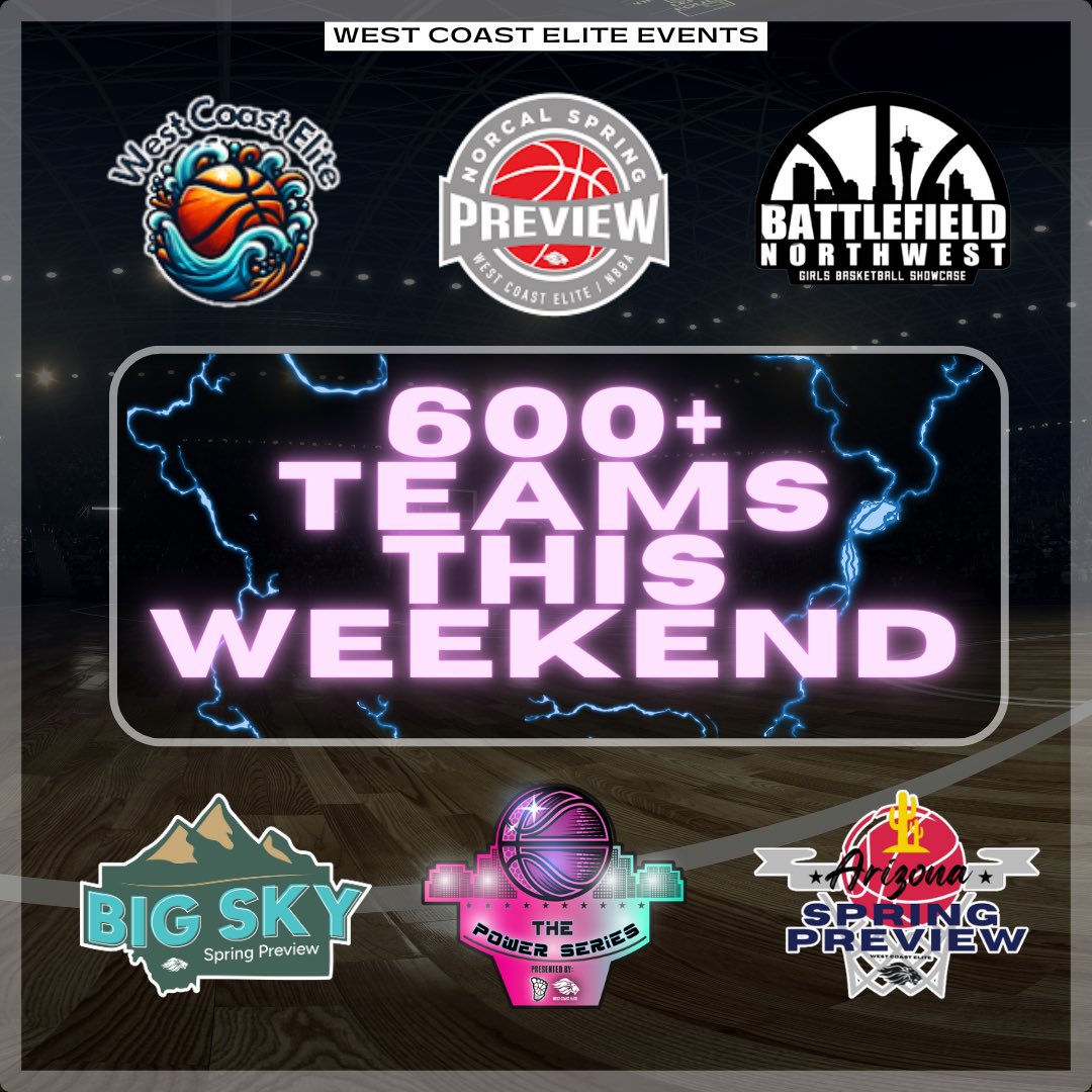 Exciting time for hoops this weekend. West Coast Elite Basketball will be hosting over 600 teams throughout our 6 major events. Stay tuned! 🗓️April 13-14 📢6 events 📍SoCal, NorCal, AZ, WA, CO, MT 🏀600+ teams 🎥 Elite Media Coverage