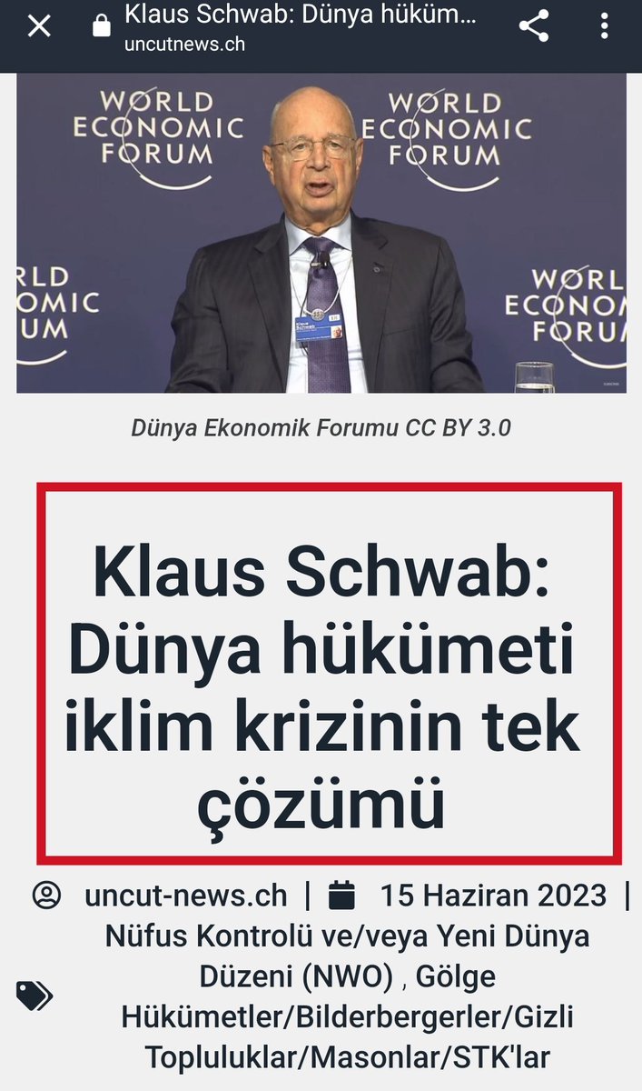 İklim dolandırıcısı Klaus Schwab, sessiz işgal planı olan tek dünya hükümeti projesini böyle savundu. Hemen söyleyelim, masonlar, ulus devlet yapısına, dinlere, milliyetçiliğe karşıdırlar.