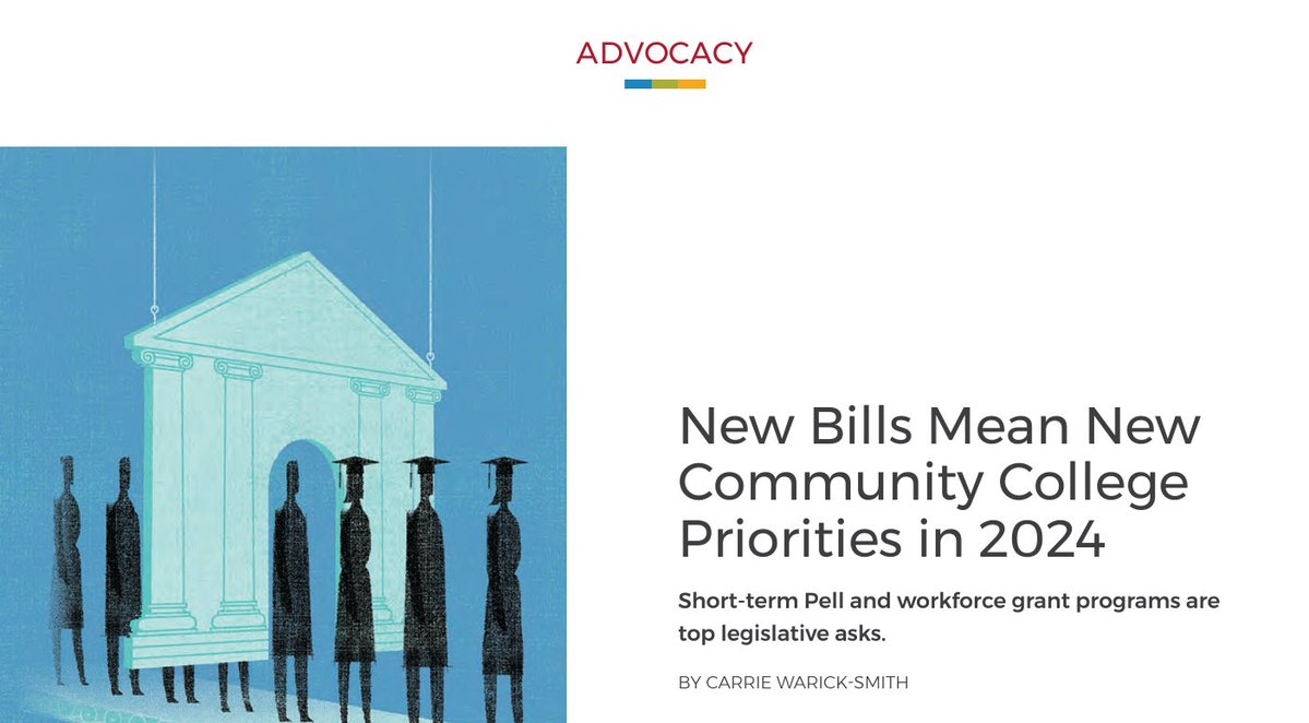 ACCT's Vice President of Public Policy, Carrie Warick Smith outlines legislative priorities for #commcolleges & how trustees can better advocate for students in this article from Trustee Quarterly magazine. #CCMonth

Access the full article here: acct.org/publications-m…