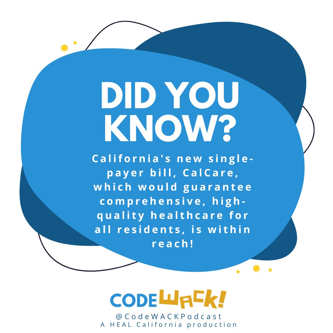 HEALCalifornia's tweet photo. Did you know?
California's new single-payer bill, CalCare, which would guarantee comprehensive, high-quality healthcare for all residents, is within reach! Join the fight for healthcare equality. https://t.co/RcFliFk9Qr
#HealthCareForAll #CalCare #SinglePayer #CodeWACK https://t.co/4xgNHqCbWn