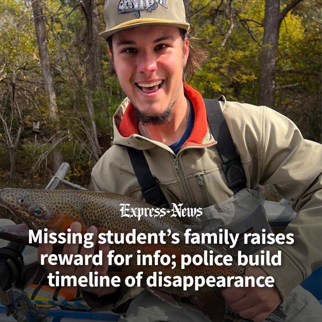 Police have established a timeline of events leading up to the disappearance of New Braunfels college student Caleb Harris. The 21-year-old, who attends Texas A&M-Corpus Christi, has been missing since March 4. trib.al/Okx7Nzg