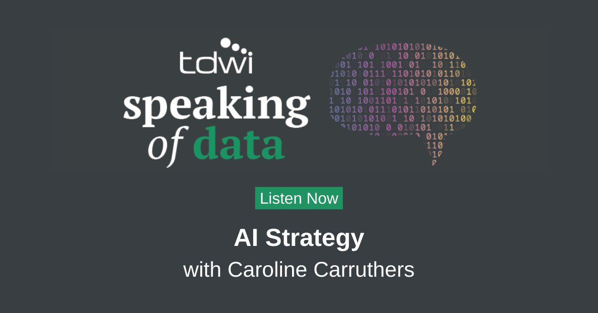 🎧 Listen in to elevate your #AIstrategy! Join Caroline Carruthers and host Andrew Miller for a new episode Speaking of Data #podcast episode as they unravel the essentials of developing an effective AI strategy. bit.ly/3UewR6I #dataanalytics #aiinsights #aistrategies