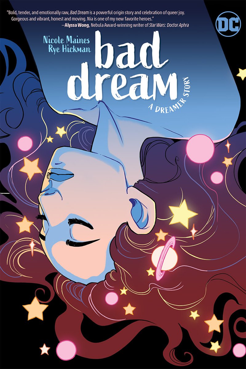 Hey @JustDrawnRadio fans! Tune in tonight on my #WomenInComics show as I talk about #BadDream #ADreamerStory by @NicoleAMaines and @RyeHickman ! Tune in tonight on @CJTR_Radio at 630 pm CST.  

(Awesome cameo by #Galaxy by @planetx !!)
