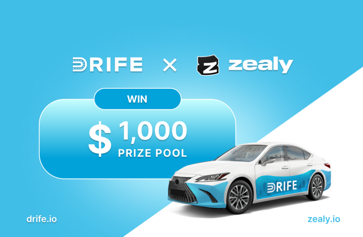 DRIFE x Zealy Campaign Live 🚘🚨 We're delighted to announce that the DRIFE Zealy campaign is now live. 🏆 Prizes: $1000 Prize Pool Start competing for a share of the prizes: → Complete tasks on @zealy_io → Earn XP → Climb up the leaderboards → Win a share of the $1000…