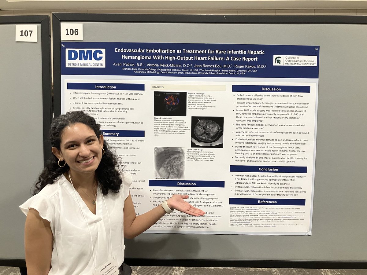 Had an awesome time at MSU research day today presenting a case report I worked on with @Victoria_ReickM! Plus I got to reconnect with my favorite #futureradres @Spencer9248 and @DO_Radiology