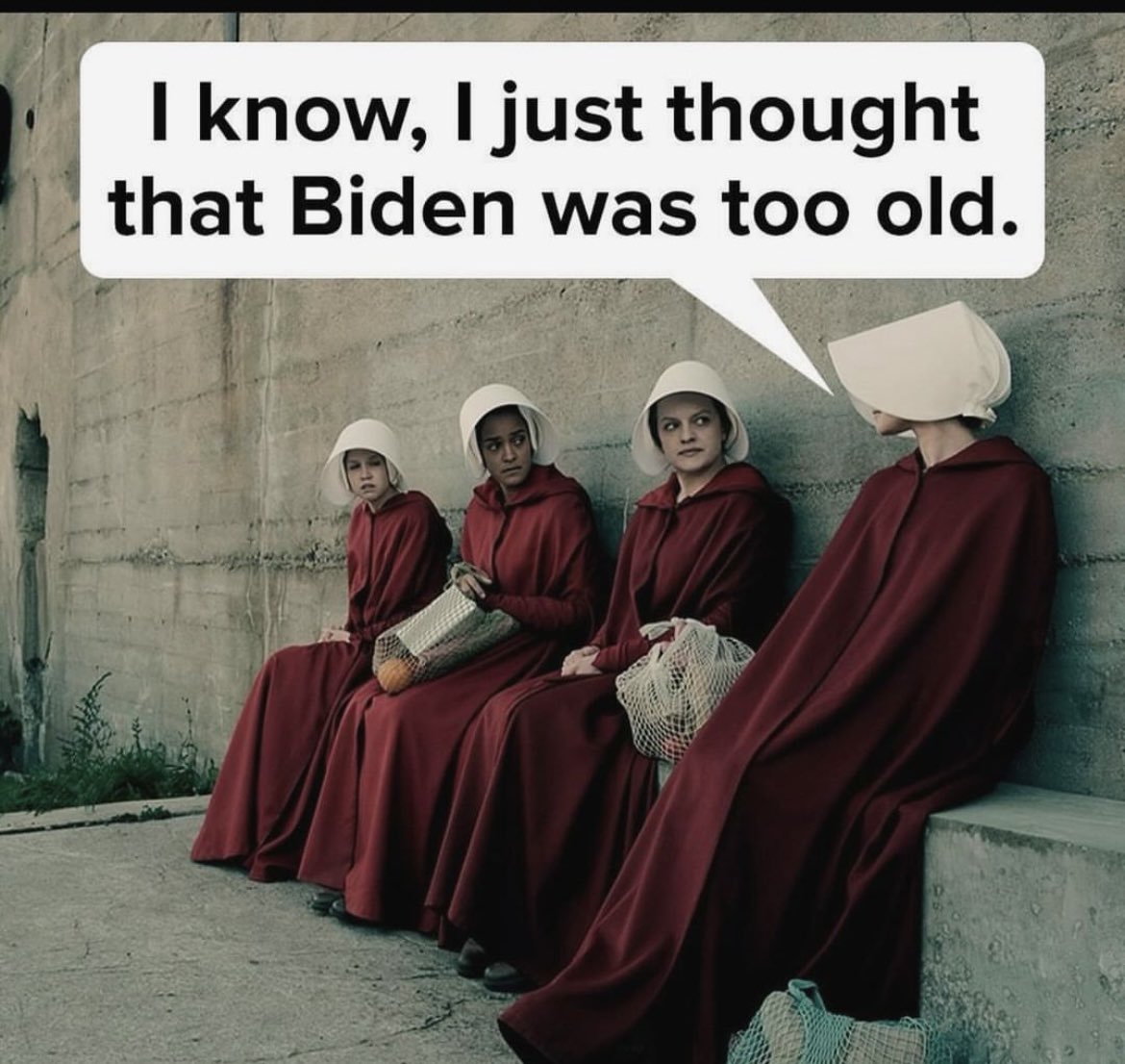 If you’ve had these conversations with friends, maybe allude to what our future might look like if we don’t vote Democrat in November. #handmaidstale #voteblue