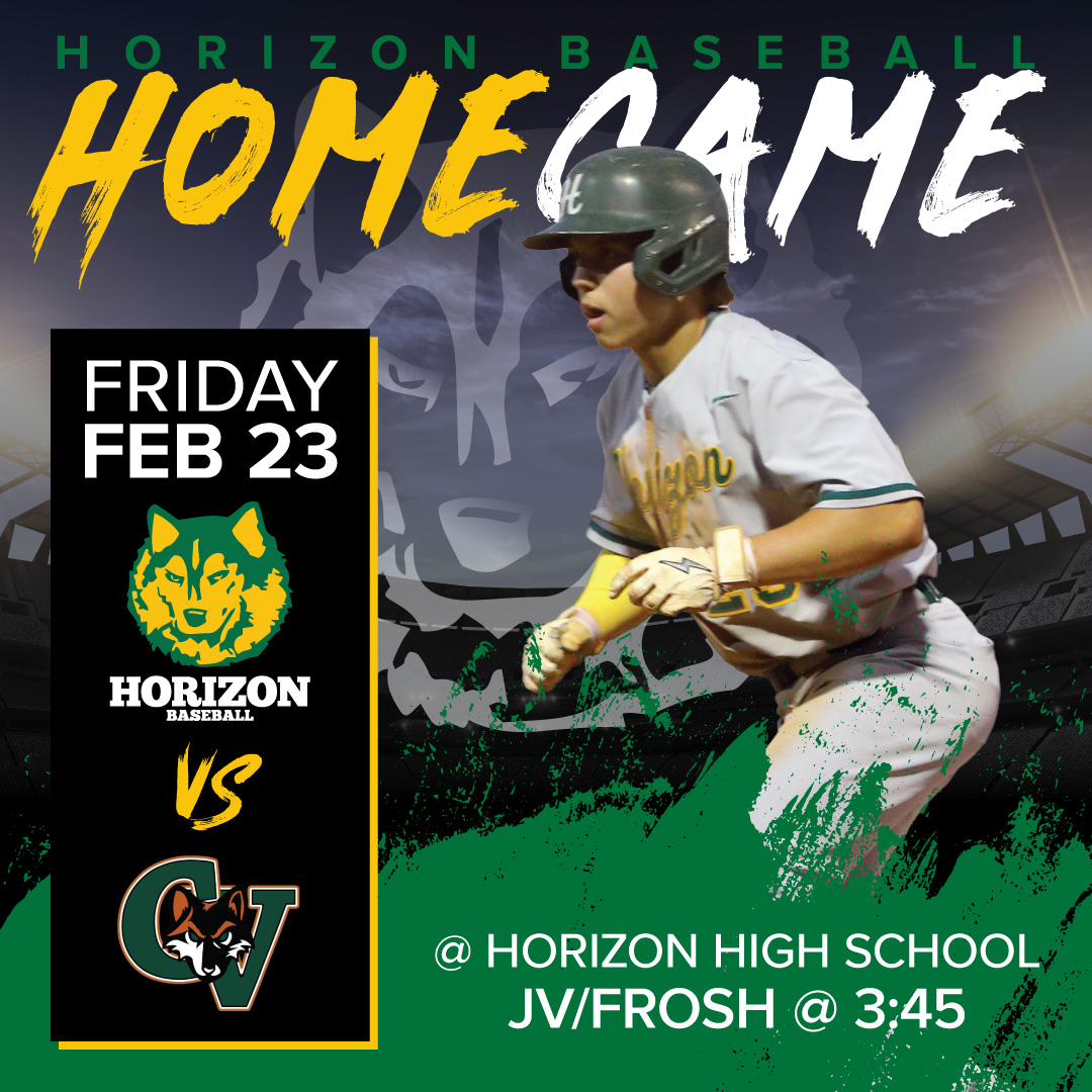 ⚾️ HOMEGAME! Horizon vs. Campo Verde HS 🎟️ FROSH @ 3:45PM 🎟️ JV @ 3:45PM Support your Huskies FROSH & JV Baseball Team today at Horizon High School. 📍 5601 E Greenway Rd, Scottsdale, AZ 85254 Follow along on GC - linktr.ee/hhsbaseball