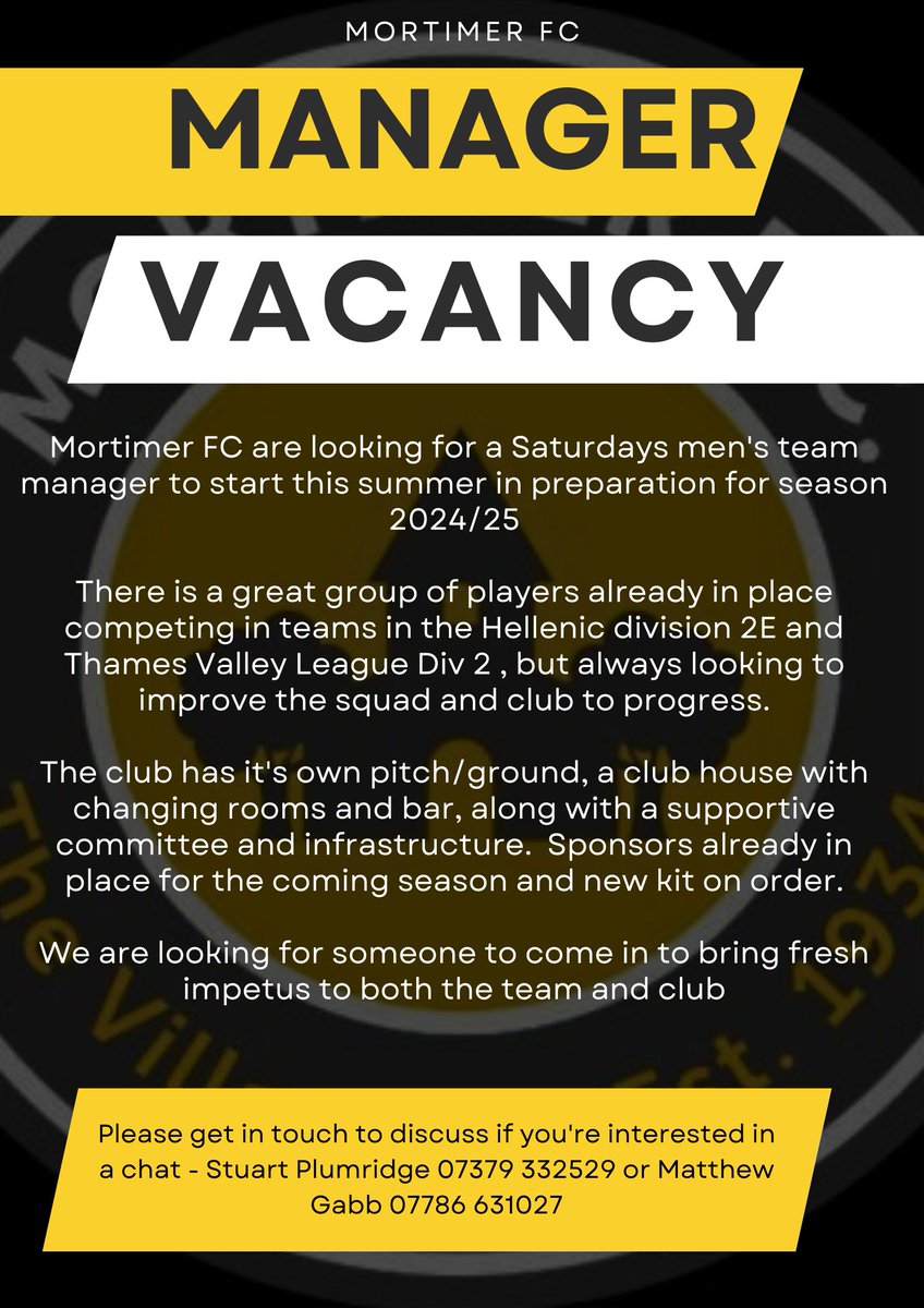 Mortimer FC 💛🖤 (@mortimervillage) on Twitter photo 