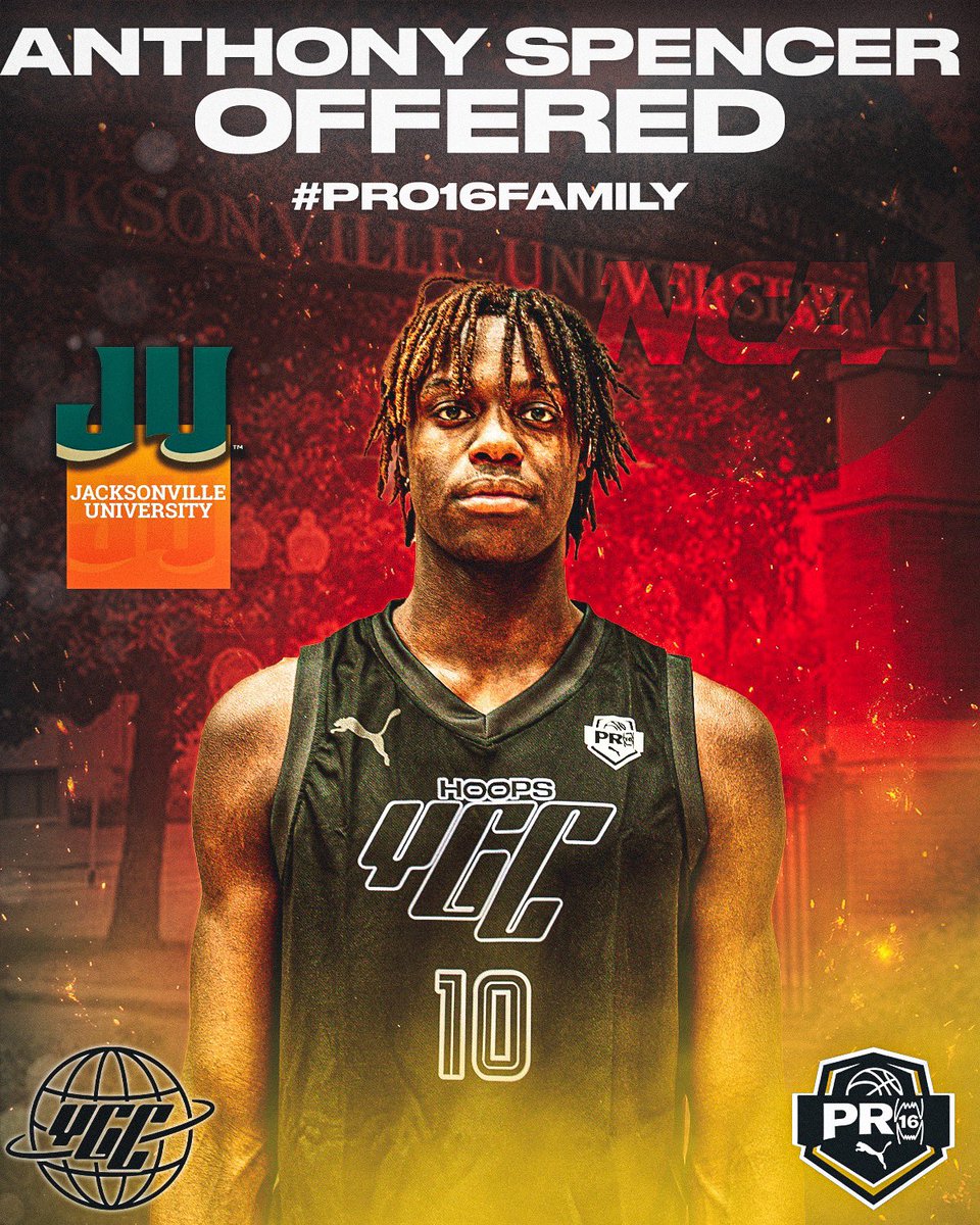 Congratulations to 2026 Anthony Spencer on his first Division 1 Offer to @JAX_MBB🔥 #PRO16Family | @PUMAHoops