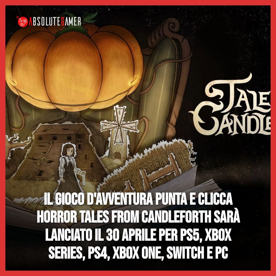 Tales from Candleforth di Feardemic e Under the Bed Games debutta il 30/4 su PS5, Xbox Series, PS4, Xbox One, Switch e PC. Un'avenutra horror punto-e-clicca narrativa. #TalesfromCandleforth #horrorgames #Feardemic #Videogiochi

👉buff.ly/43TZn0A