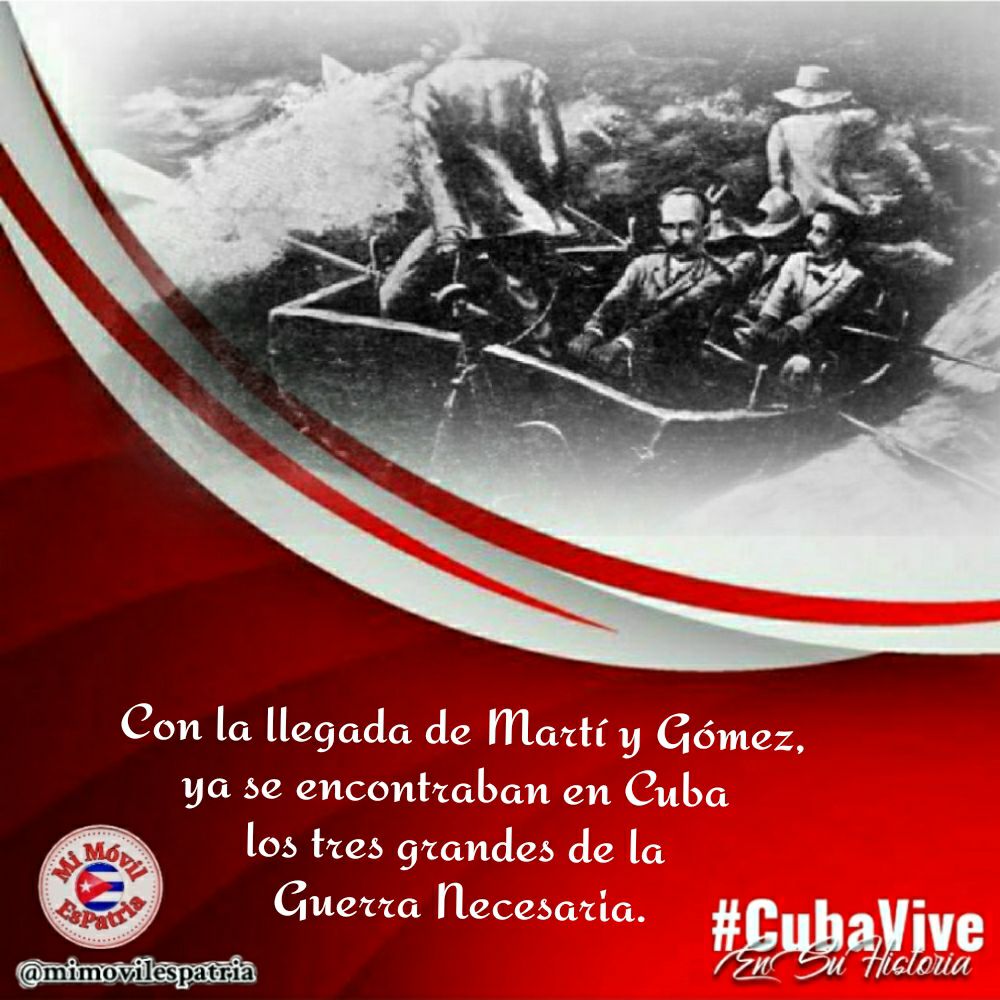 Aniversario del desembarco de Martí y Gómez #CubaViveEnHistoria #LasTunas