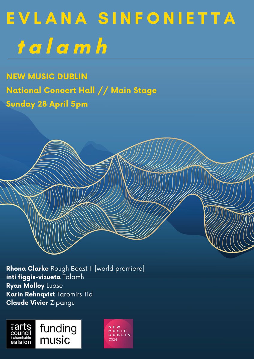 Join us for an unforgettable sonic journey through landscapes, swaying rhythms and circular patterns on 28 April @NewMusicDublin @NCH_Music. Explore themes of exploration, transformation, mythology & the passage of time #ConcertJourney #MusicalExploration newmusicdublin.ie/evlana-sinfoni…