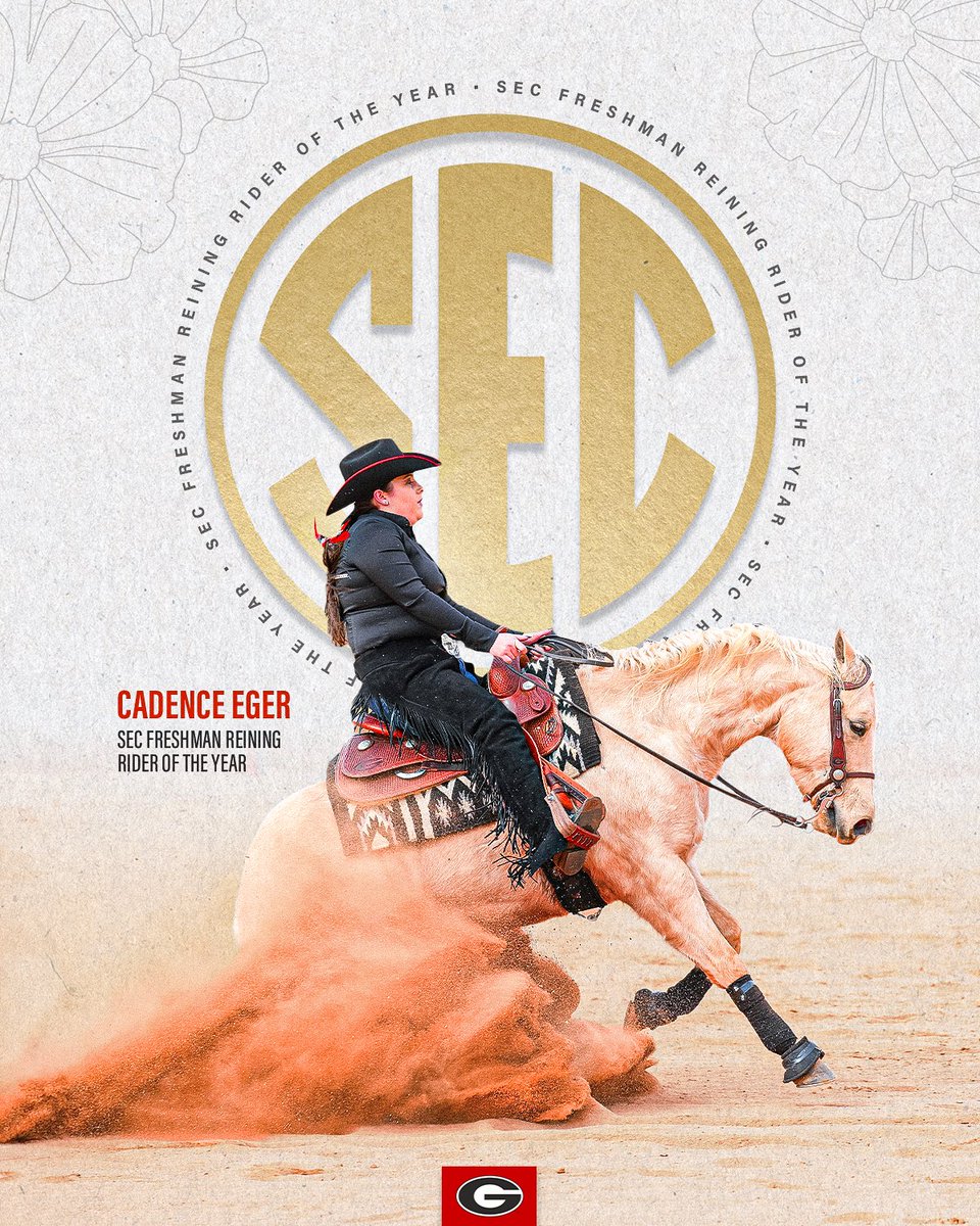 SEC FRESHMAN REINING RIDER OF THE YEAR! 🏆 Congratulations Cadence Eger!