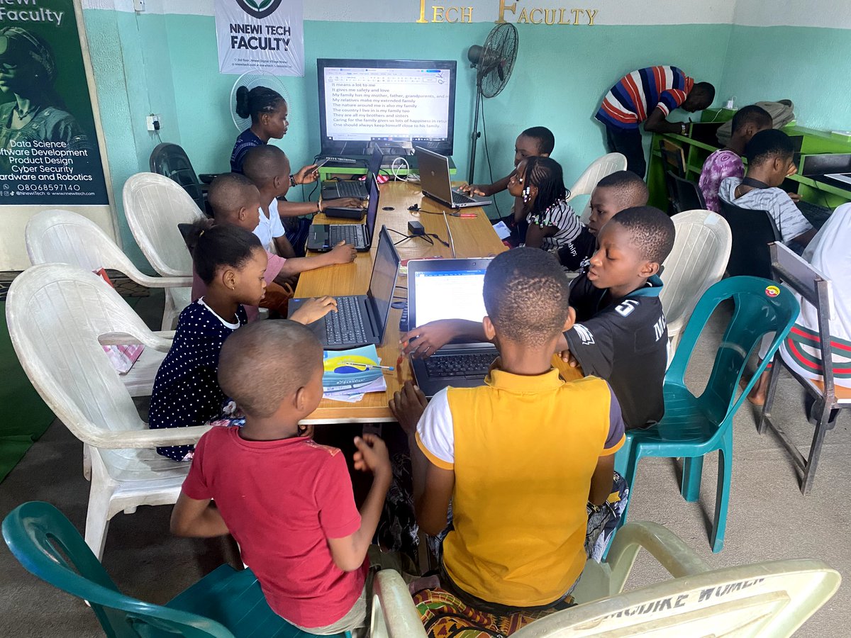 Today, a good day for tech savvy teens and kids in Nnewi as they continue their free bootcamp on basic tech skills which includes introduction to coding and programming at Nnewi Tech Faculty, the busiest tech hub in Anambra State. Things I love to see ✅