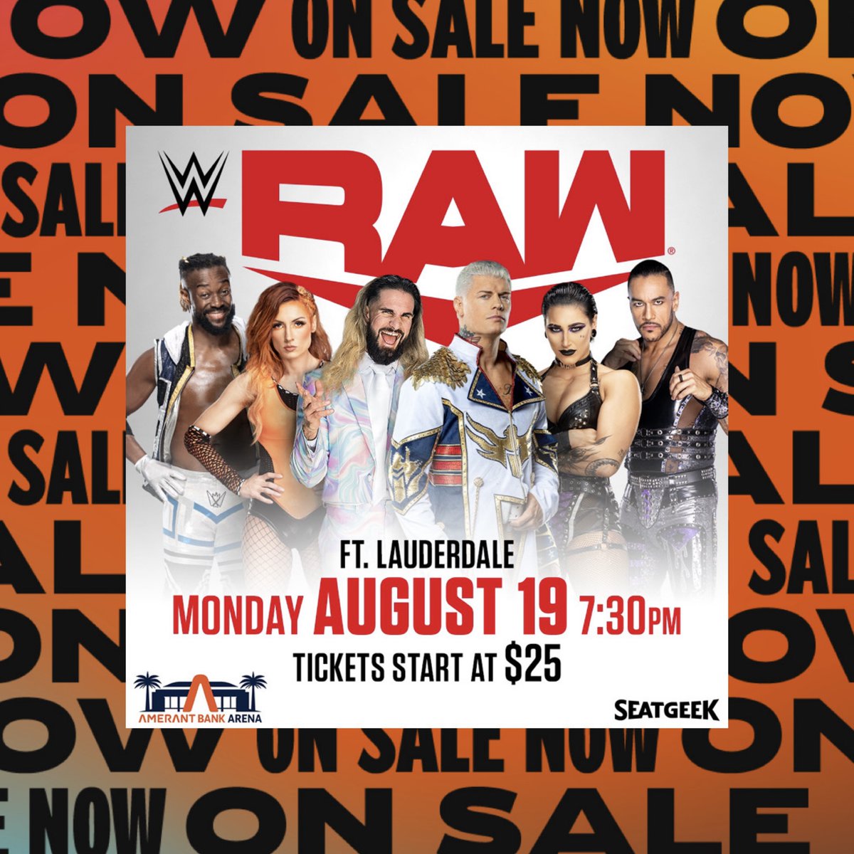 🚨 ON SALE NOW 🚨 Fuerza Regida, Missy Elliott, Aerosmith and WWE RAW tickets are all on sale now! Get yours at SeatGeek.com 🎟️