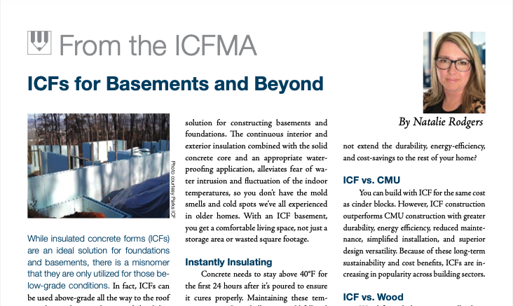 While insulated concrete forms are an ideal solution for foundations and basements, there is a misnomer that they are only utilized for those below-grade conditions. In fact, ICFs can be used above-grade all the way to the roof... icfmag.com/.../from-the-i…