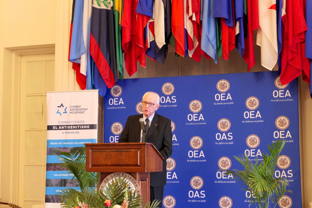 'We thank @OEA_oficial Secretary-Gen. Luis Almagro for reacting immediately on Oct. 7 and condemning Hamas as a terrorist group,' said our Eduardo Kohn. @rodobartfeld Kudos to you, SG @Almagro_OEA2015, for your steadfast commitment to the fight against anti-Semitism & extremism.