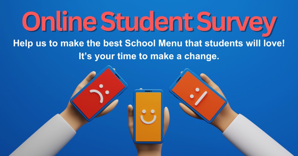 6-12 Graders We Want Your Feedback - School Menu Online Student Survey - Please Participate! huntsville-isd.org/article/154806…