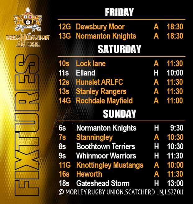 Busy weekend for DrigRugby junior, youth and girls' teams... starting tomorrow night. On Sunday our U6s play their first ever game🖤💛 We're building for the future! Show your support! #ADAW #upthedrig