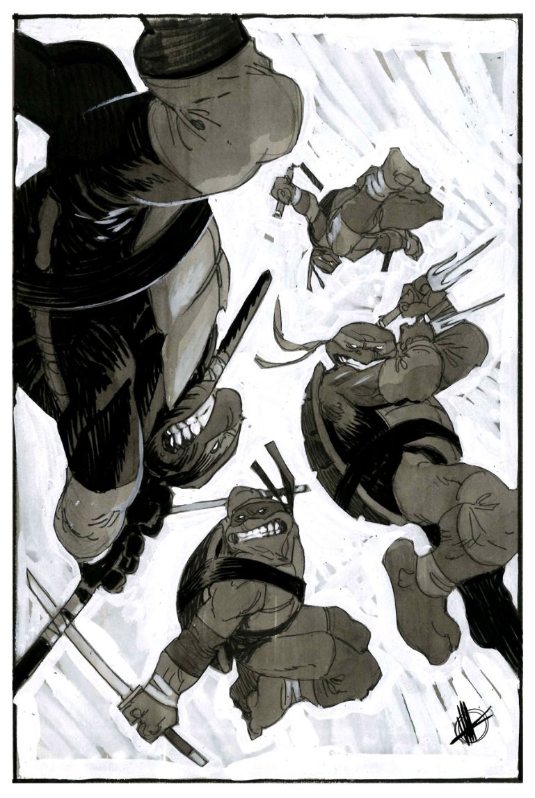 Sketches for TMNT #1 variant cover. #tmnt #cover #comics #comicbooks