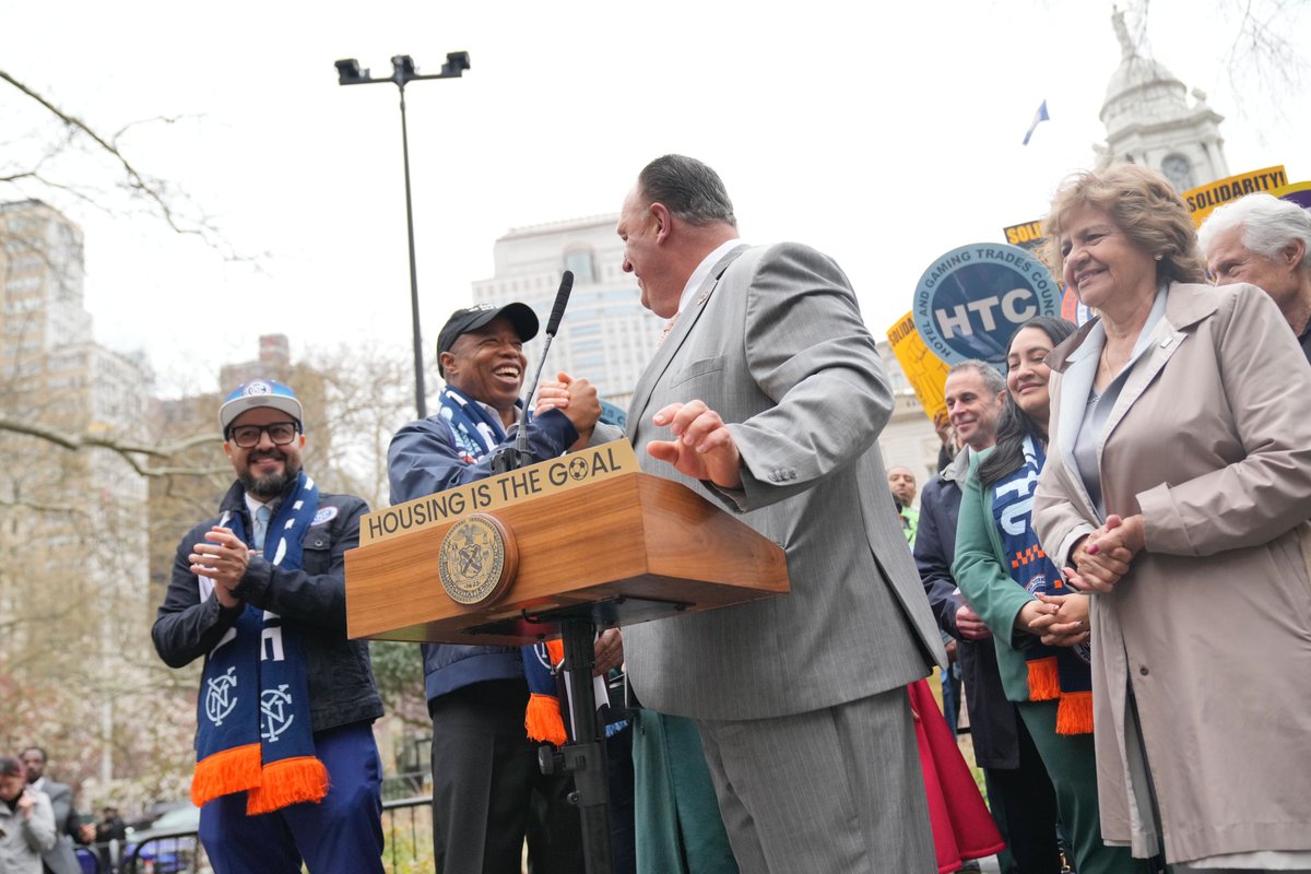 GOOOOOOOOOOOAL! The largest affordable public housing development in generations is coming to Willets Point! This means homes, jobs, and so much more for our community. Thank you to @NYCSpeakerAdams, Councilmember @FranciscoMoyaNY, @NYCFC, @NYCBldgTrades, @32BJSEIU,  Queens…