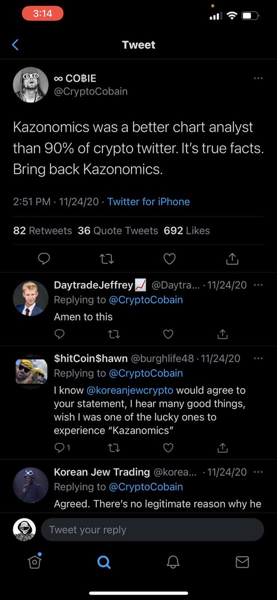 The big ⭐️ of this cycle gives much credit 2 Cobie & his crew but long 🐝4 @blknoiz06 found them those guys learned from us that is why they call us the Godfather of #Crypto #TA cuz we're the original & we have every single OG u know in our Dm's when they were lost🤓👉 #tripleOg